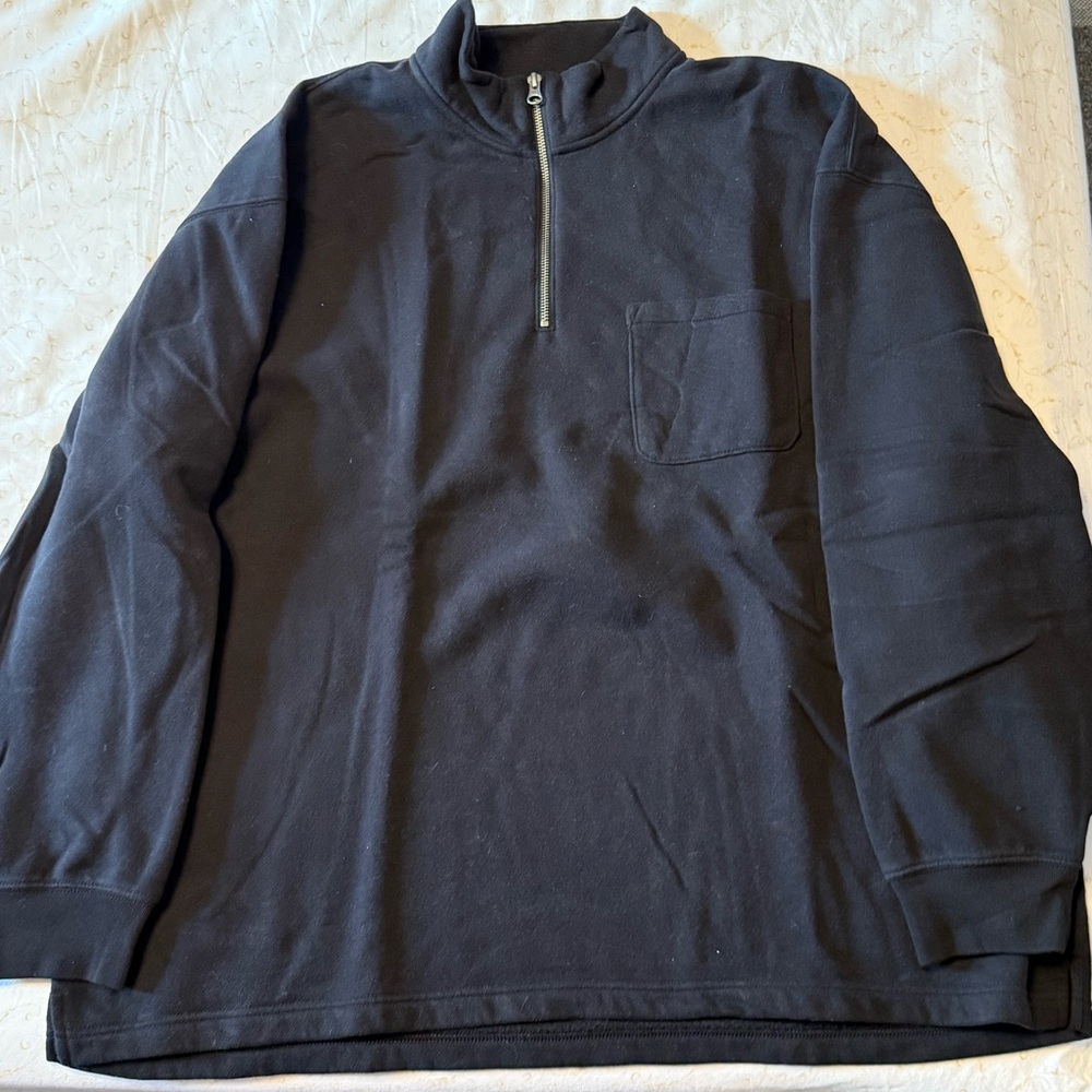 GAP Factory Men's Black Zip-Up Sweater